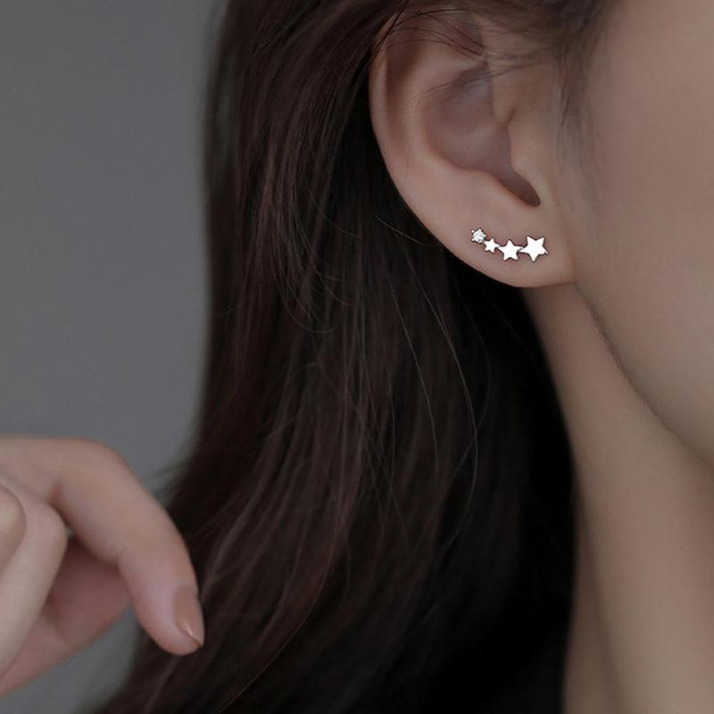 Product Introduction of Star Stud Earrings Temperament Net Red Super Fairy Earrings T2V8 27