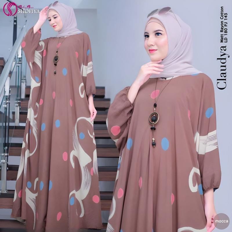 Daster kaftan anisea bercak rayon tebal kaftan sultan mewah wanita muslim dewasa kaftan rayon premium kaftan rayon jumbo Flare Sleeve Green 2