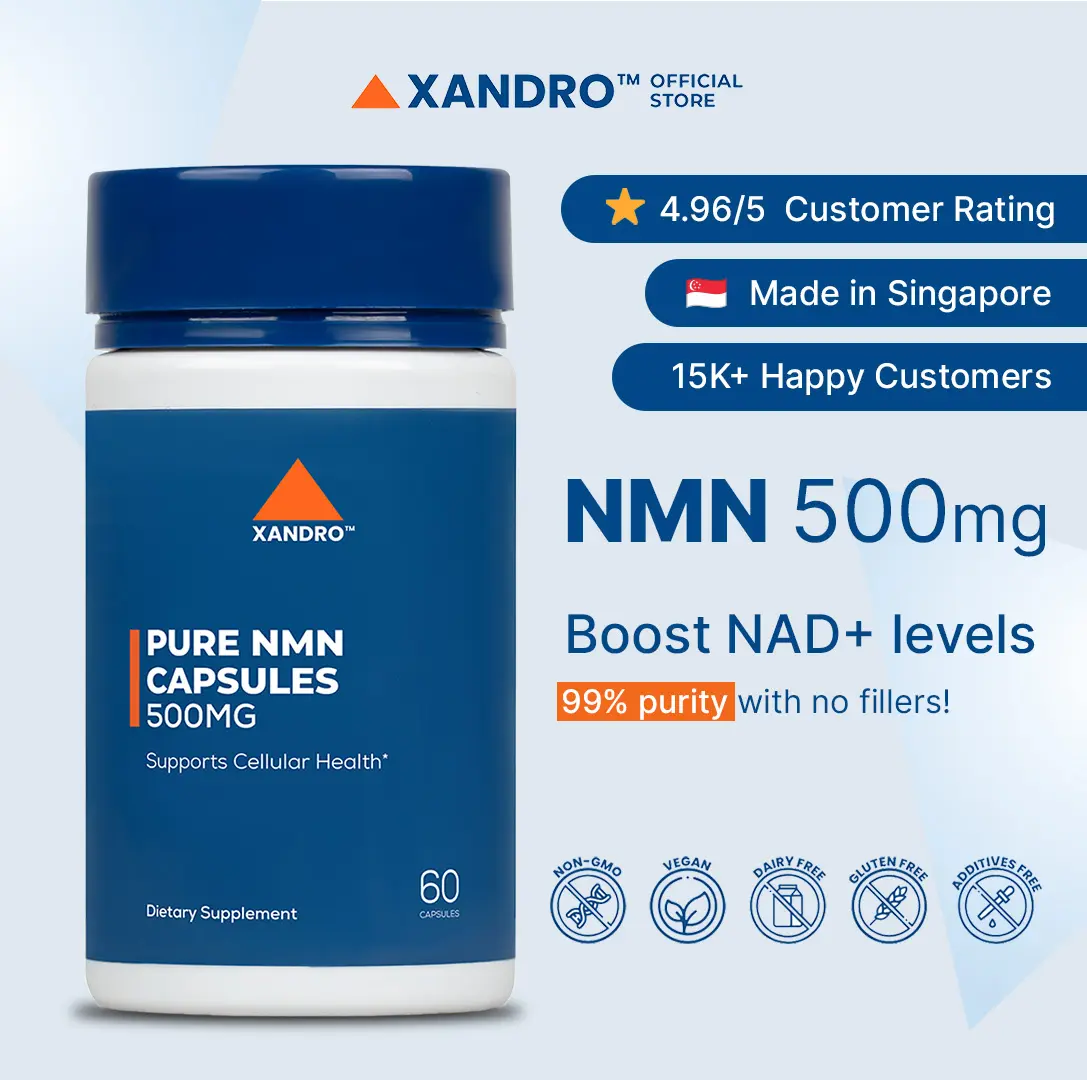 NMN Capsules, 500mg, 60 capsules | Boost NAD+, Energy Booster, Healthy Aging, Enhance Immunity, Cognitive Health