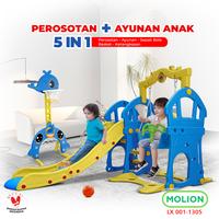 Gambar Mainan Prosotan Ayunan 5in1 Bahan HDPE Swing Slide Seluncuran SNI Ayun Perosotan Prosotan Ayunan Mainan Anak Anak Swing Slide 3in1 Berstandar LX 001-M1301 - M1301 BIRU 3in1 dari Calary Toys Kota Surabaya 1 Tokopedia