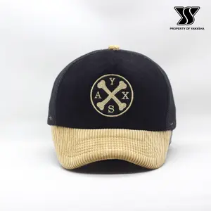YANXSHA -  TOPI VISOR PENDEK CORDUROY TRUCKER BORDIR TULANG PREMIUM DISTRO