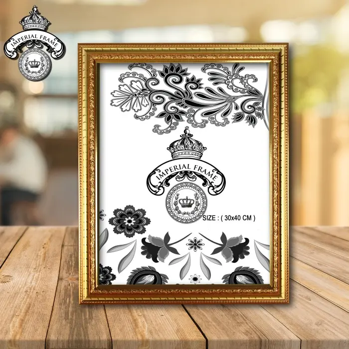 Bingkai Frame Figura Foto 17R / ( 30X40 Cm ) Silver / Gold 2