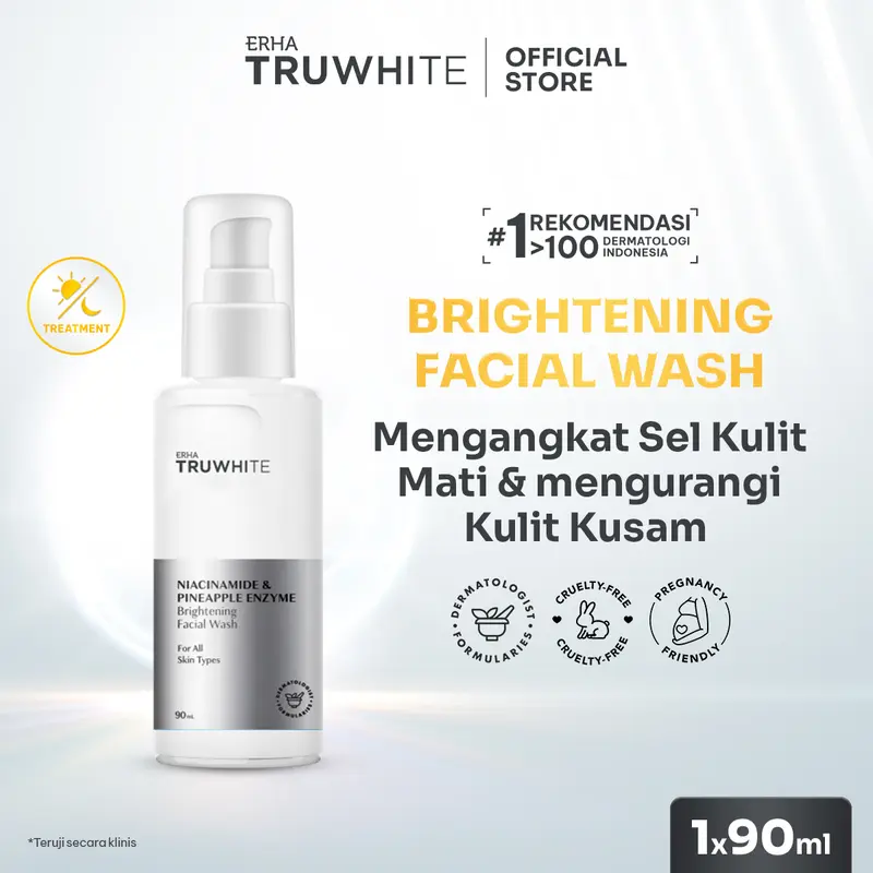 ERHA Truwhite Niacinamide & Pineapple Enzyme Brightening Facial Wash - Sabun Pencerah Wajah 1