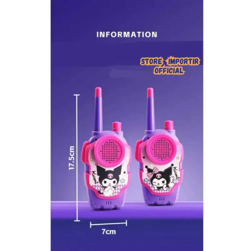 Mainan Talkie Walkie Kuromi Interphone Viral 181 2 Mainan Komunikasi Karakter - Toys 3