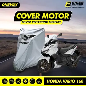 Oneway Sarung Motor Vario 160 GSX Silver Anti Air & Panas Perlindungan UV Karet Presisi Fit Mantel Motor Outdoor Elegan