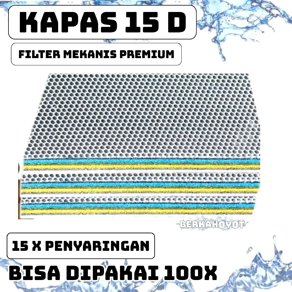 BUSA KAPAS FILTER 15D 8D AKUARIUM & KOLAM BISA DICUCI
