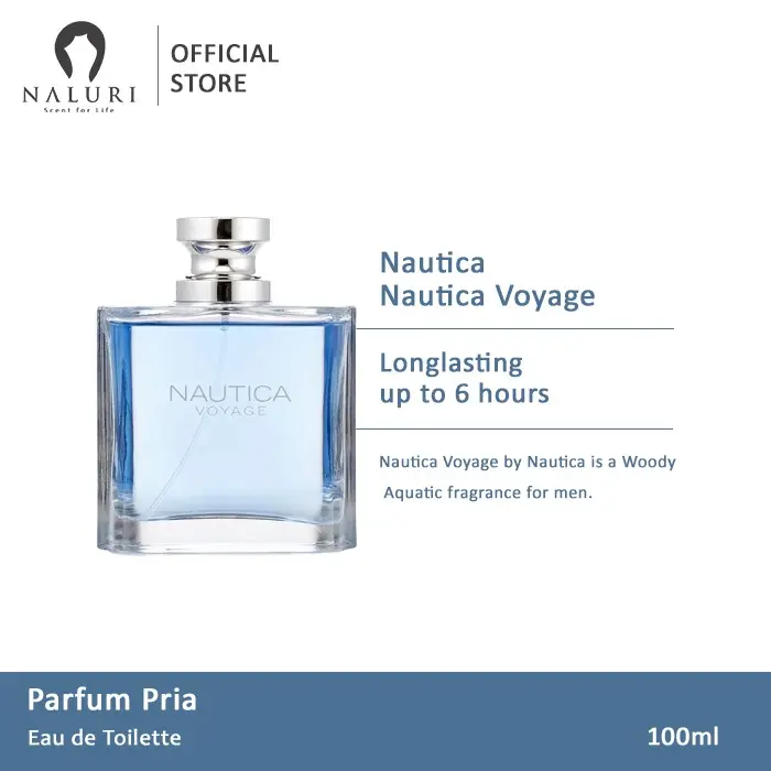 Parfum Original Nautica Voyage EDT 100ml Man Perfume Tahan Lembut Alis Tatto