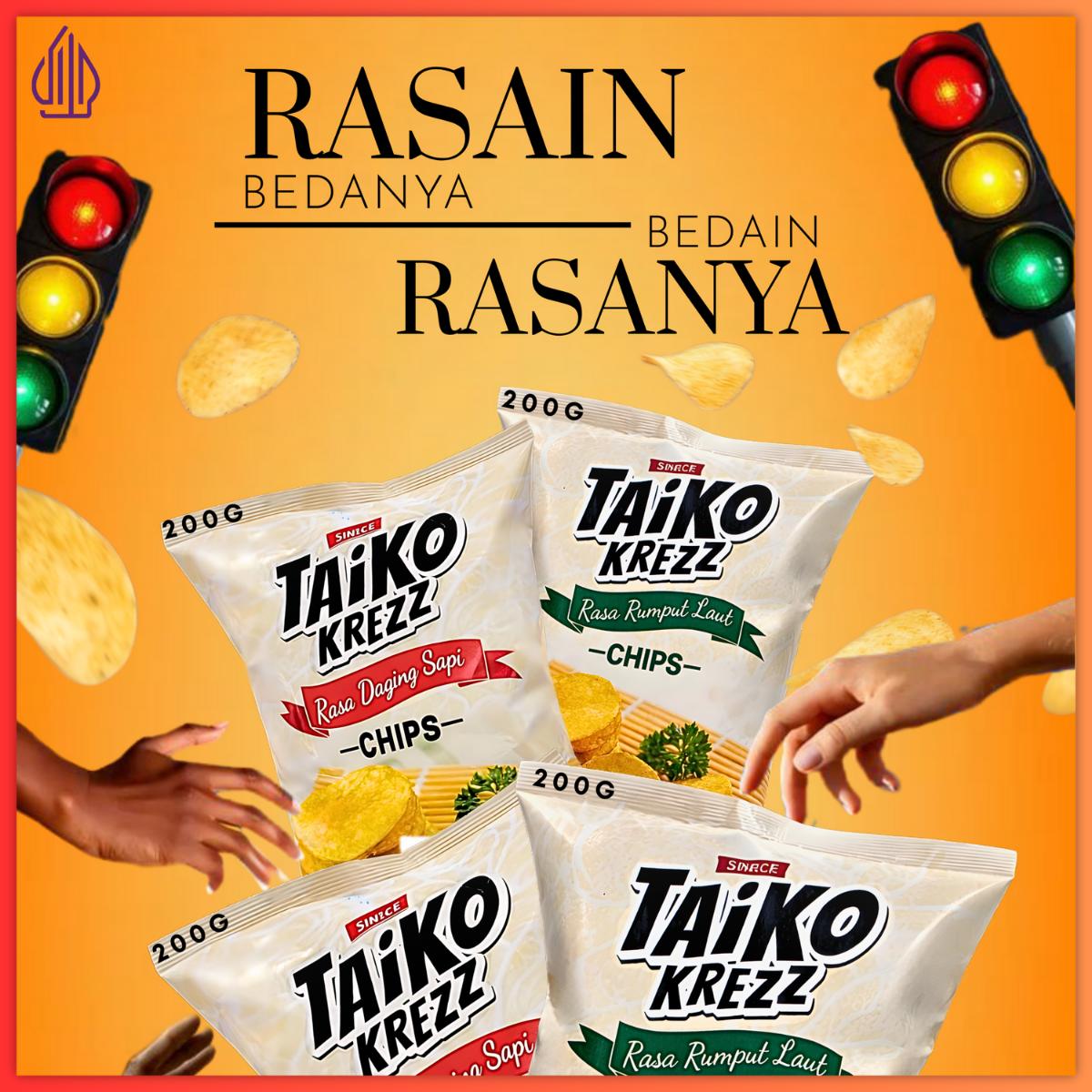 COD HALAL/Taiko Krezz Chips/Keripik Kentang/Cemilan/Promo Murah/Rasa Daging Sapi/Rasa Rumput Laut/Keripik/chips/renyah dan lezat/bahan baku berkualitas/Crispy Chips/Potato/Snack/Kripik