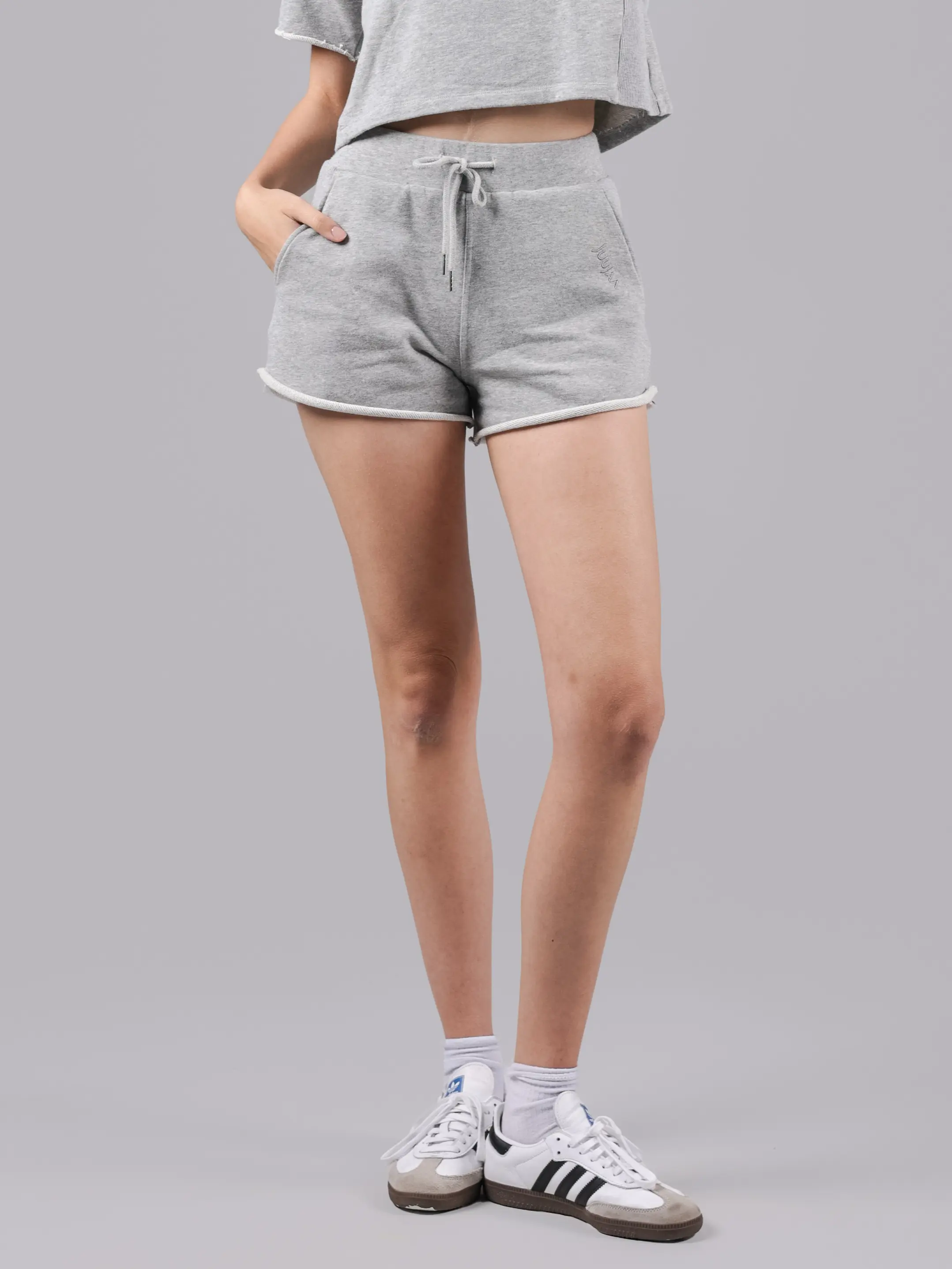 JUUJAA French Terry Raw-Edge Shorts