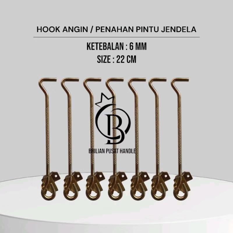 Penyangga Jendela Kotak & Bulat Premium Tinggi dari Besi - Warna Putih & Kuning 4
