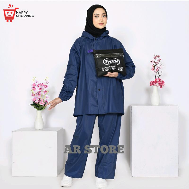 Jas Hujan Original Stelan Baju Celana Pri&Wamita Bahan PVC O,25 BesQualiti moca 7