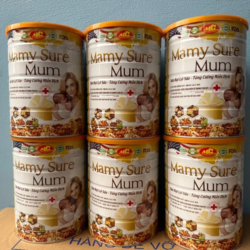 ￼Sữa Hạt Lợi Sữa Mamy sure Mum dinh dưỡng vàng cho mẹ Bầu trước và sau sinh hộp (900g date mới nhất)