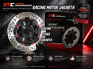 DISC MODEL KTC PSM Piringan Cakram Depan 300mm Lubang 4 Plus Breket Kharisma Fit New Revi Fi Revo Old Supra 125 Supra Fi Blade