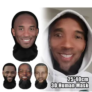 BEAUTY KENDARI Topeng 3D Topeng Kain Print Masker 3D Mask Tutup Kepala Balaclava Artis Mask Messi Johnson Cosplay Taylor Kanye Kobe Curry James Durant