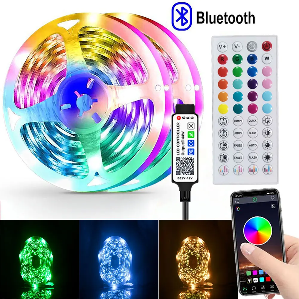LED Strip Light Strip 5V 44 Key Bluetooth Controller 1M/30 LED Lights Suitable For Home Decoration TV Background Ambient Light