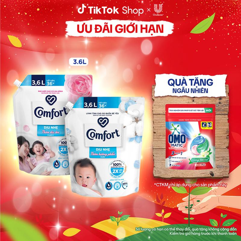 Nước Xả Vải Comfort Dịu Nhẹ túi 3.6L 1
