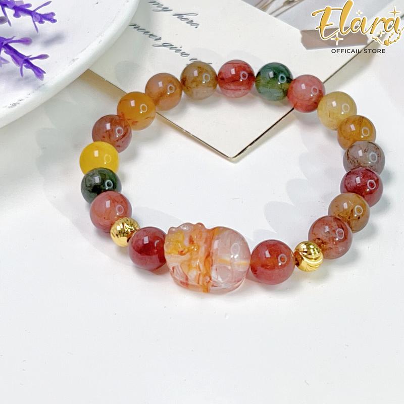 PHÚC LỘC THỌ Vòng tay thạch anh Phúc Lộc Thọ đá tự nhiên toàn phần năng lượng YS4076 - Kèm hộp đựng cao cấp