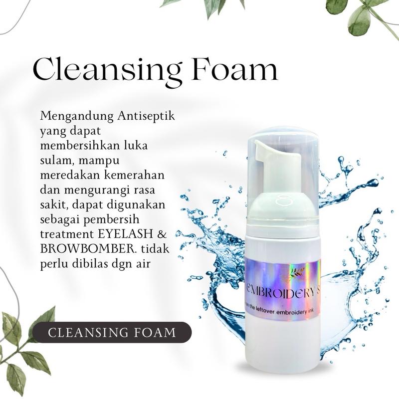 Foam sulam alis sabun antiseptik 100ml sabun sulam Foam Browbomber foam Eyelash foaming blue soap green soap facial wash facial foam 2