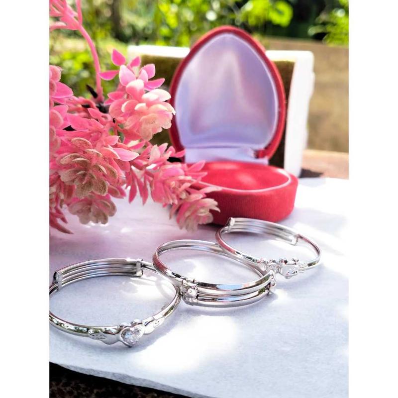 Gelang Tangan Anak Bayi Emas Putih Asli Gelang Bangle Anak Emas Terbaru Gelang Bayi Perempuan Gelang Fashion Anak 3