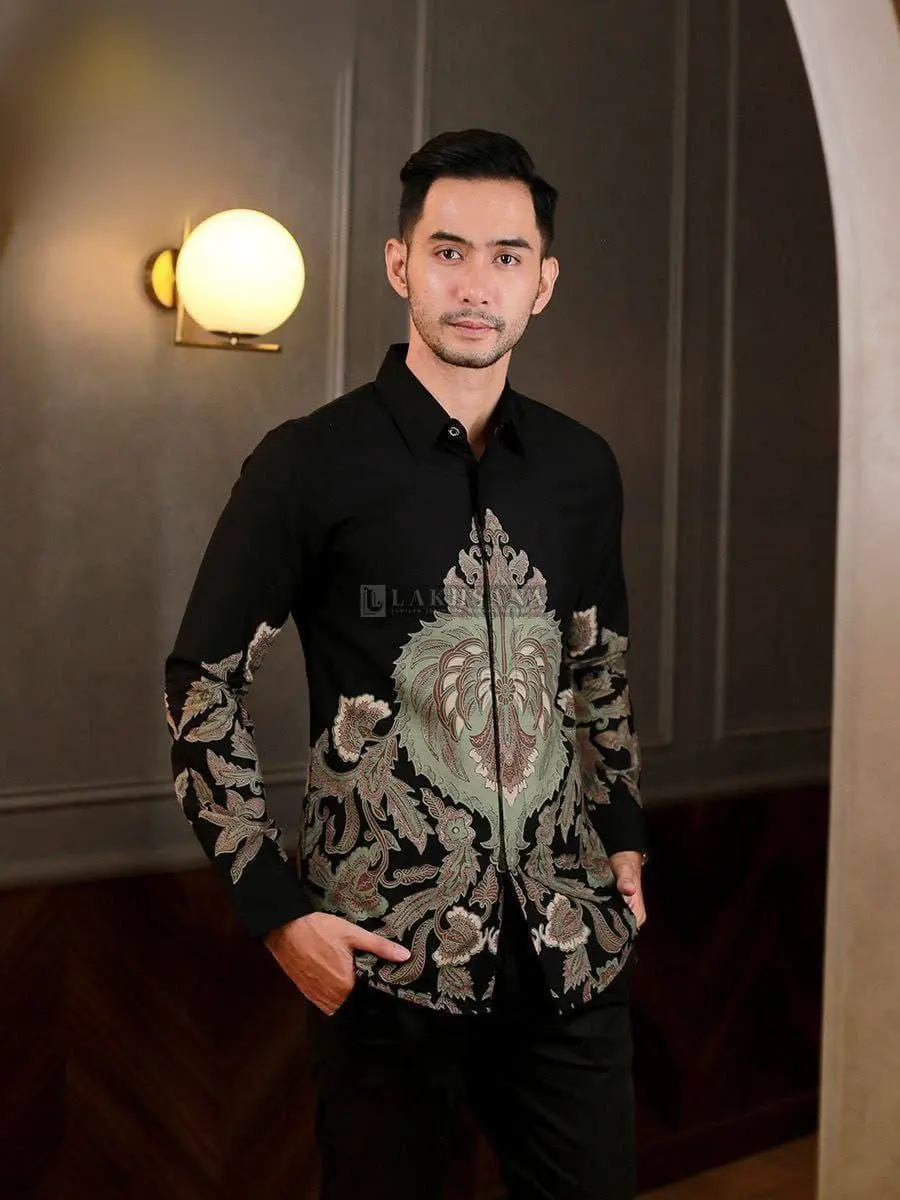 kemeja Batik pria lengan panjang terbaru MOTIF GAURI size M L XL XXL / Kemeja batik pria lengan panjang Baju Katun Kerah Kerja Nyaman Kantor Formal