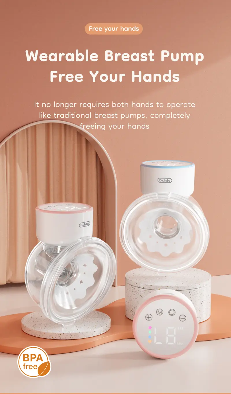 Gratis 30 pak Pompa ASI Elektrik 19mm 24mm 27mm (Pompa ASI Ibu  Baru) mode dan 12 EB29-Pink