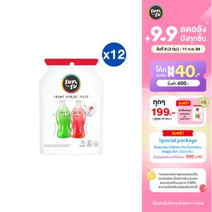(แพ็ก 12) Sunsu ซันซุ เยลลี่ผสมบุก 0 แคล กลิ่นครีมโซดาและสละโซดา ของขวัญ