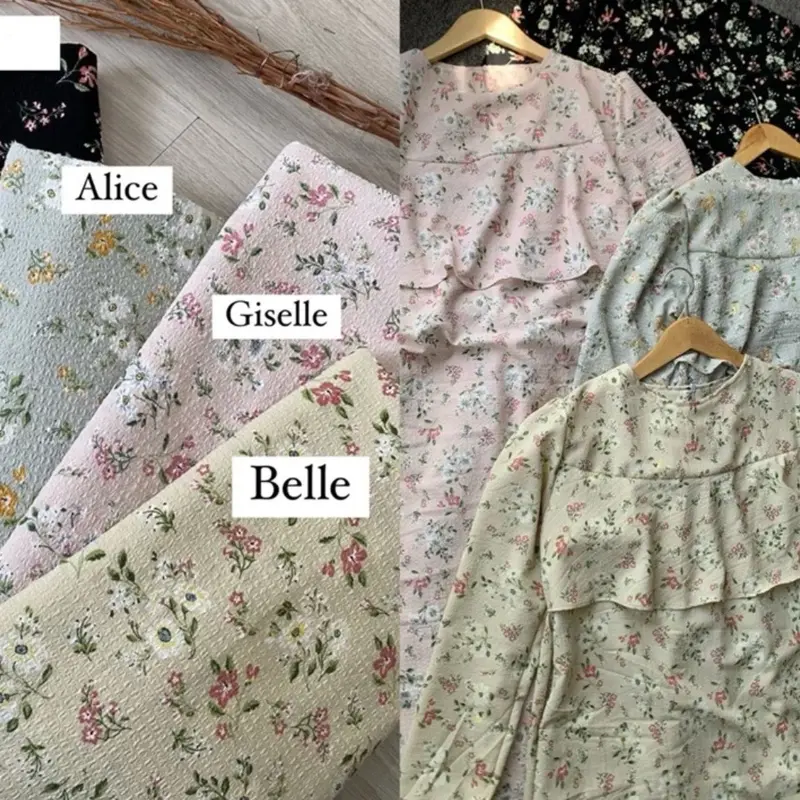 Vallerie Dress Vintage Korean Look (Busui Friendly) By Wafacloth.id Resleting dibalik ruffle, Tali kanan & kiri 3