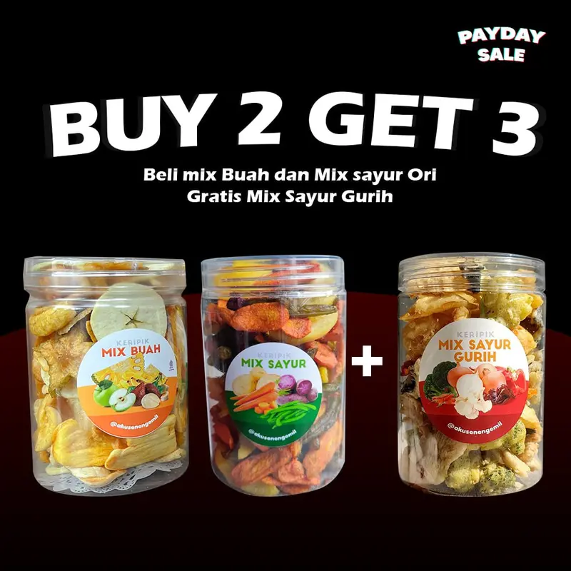 BUY 2 GET 3 750ml MIX SAYUR ORI, BUAH DAPAT MIX SAYUR GURIH 0