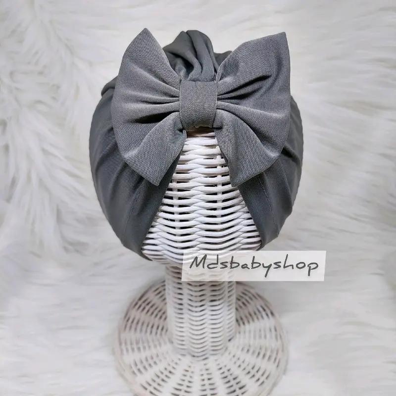 Turban Bayi Pita Kupu Kupu Busa / Ciput Bayi Newborn / Tutup Kepala Bayi / Topi Anak Perempuan 0-3 Tahun 3
