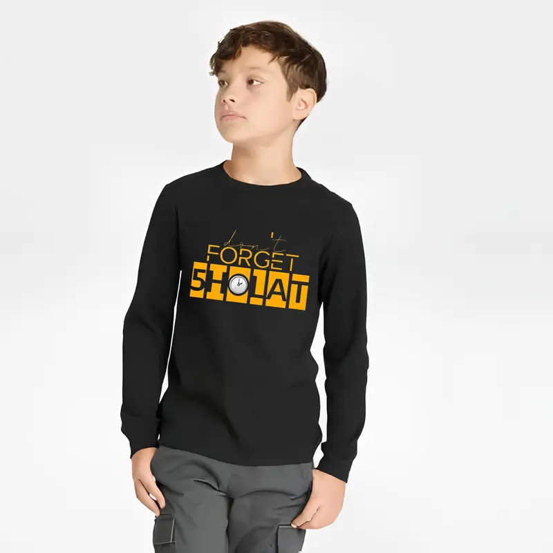 Kaos Anak Santri Lengan panjang Motif Sablon Nyaman Katun Muslim Usia 1-15 Tahun Keren 3