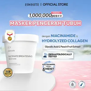 ISWHITE Ultimate Brightening Body Mask 200gr- Body Mask Masker Badan Pencerah Tubuh Glowing