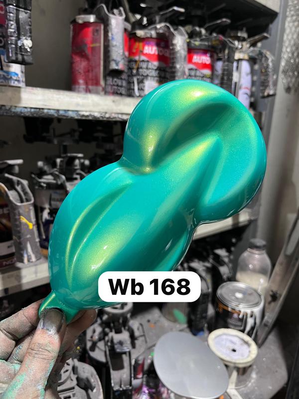 cat hijau metalik pu/cat hijau alien green/cat hijau motor bahan polyuretane 500ml/cat motor mobil 4