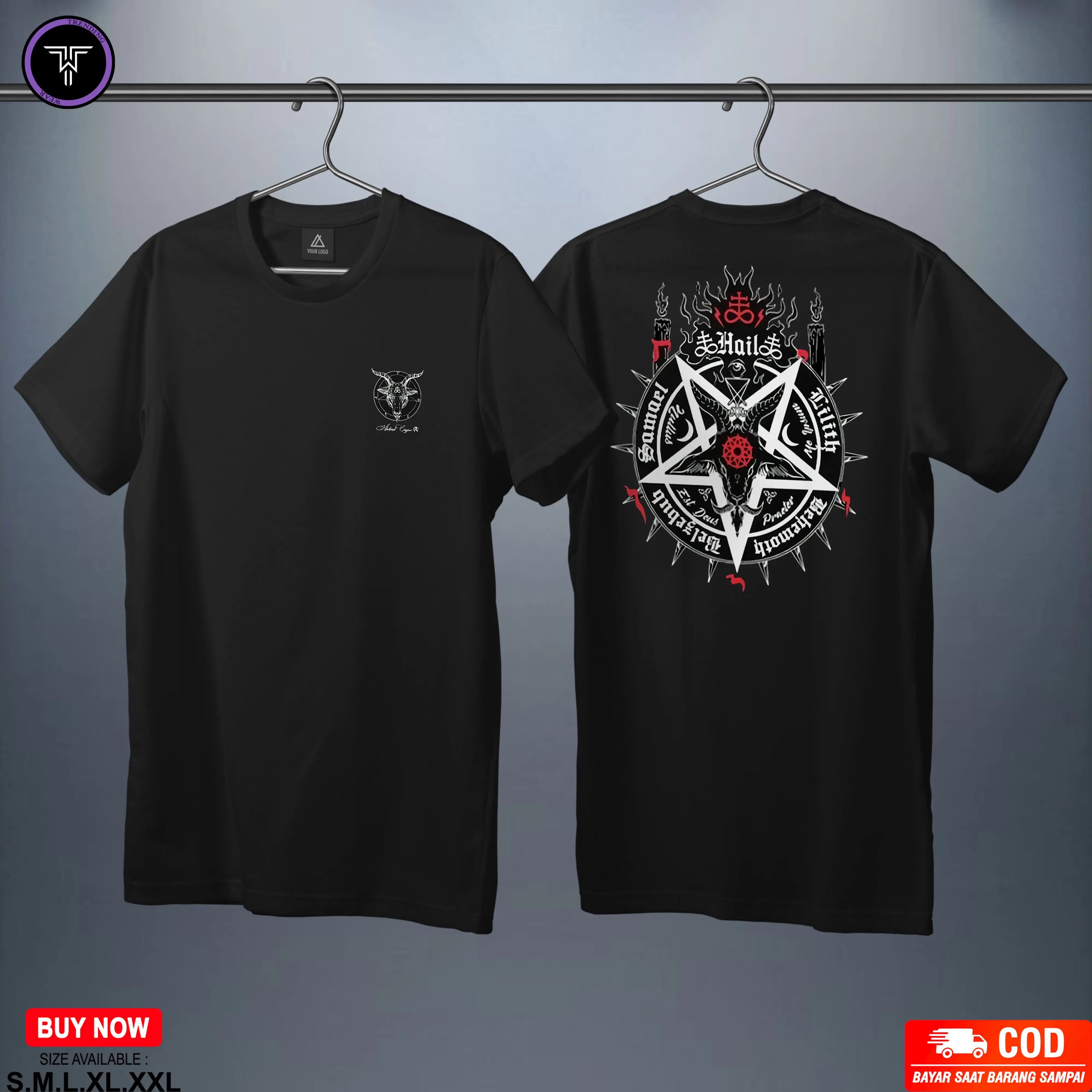 BAJU KAOS DISTRO PRIA SATANIC KAOS MANDALA KAOS PRIA SABLON PUNGGUNG BAJU PRIA KEREN KAOS PRIA KEKINIAN DAN TRENDY KAOS TERMURAH BAHAN KATUN 30S