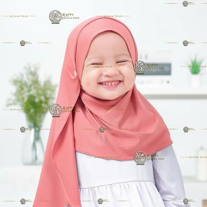 Pastan Anak Pashmina Instan Anak Jersey Kancing Diandra Umur 3 - 7 Tahun Jilbab Muslim Kerudung 4