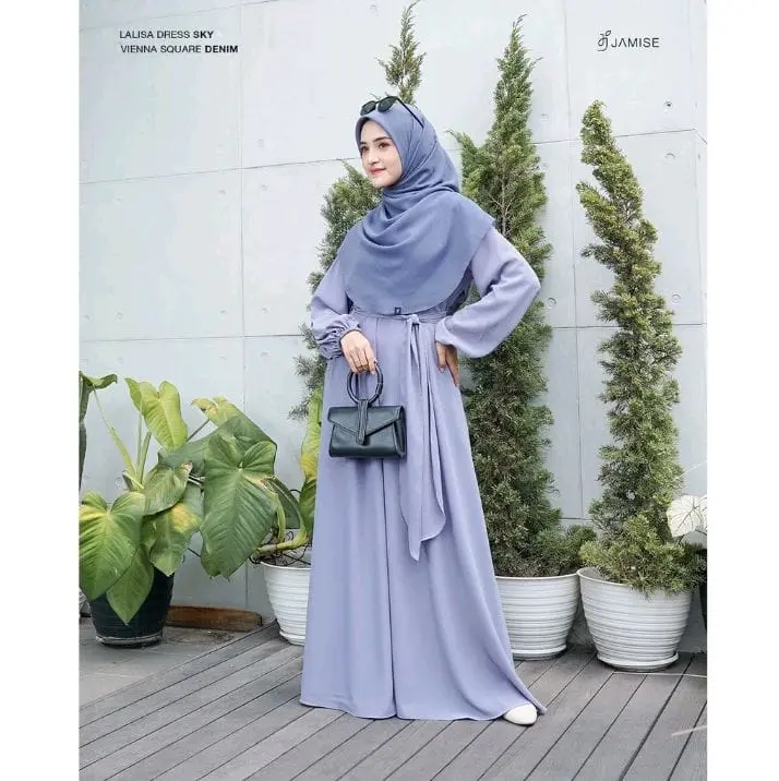 INARA DRESS GAMIS LEBARAN 2024 TERBARU BAHAN CRINKLE AIRFLOW LD 130 PANJANG 140 3
