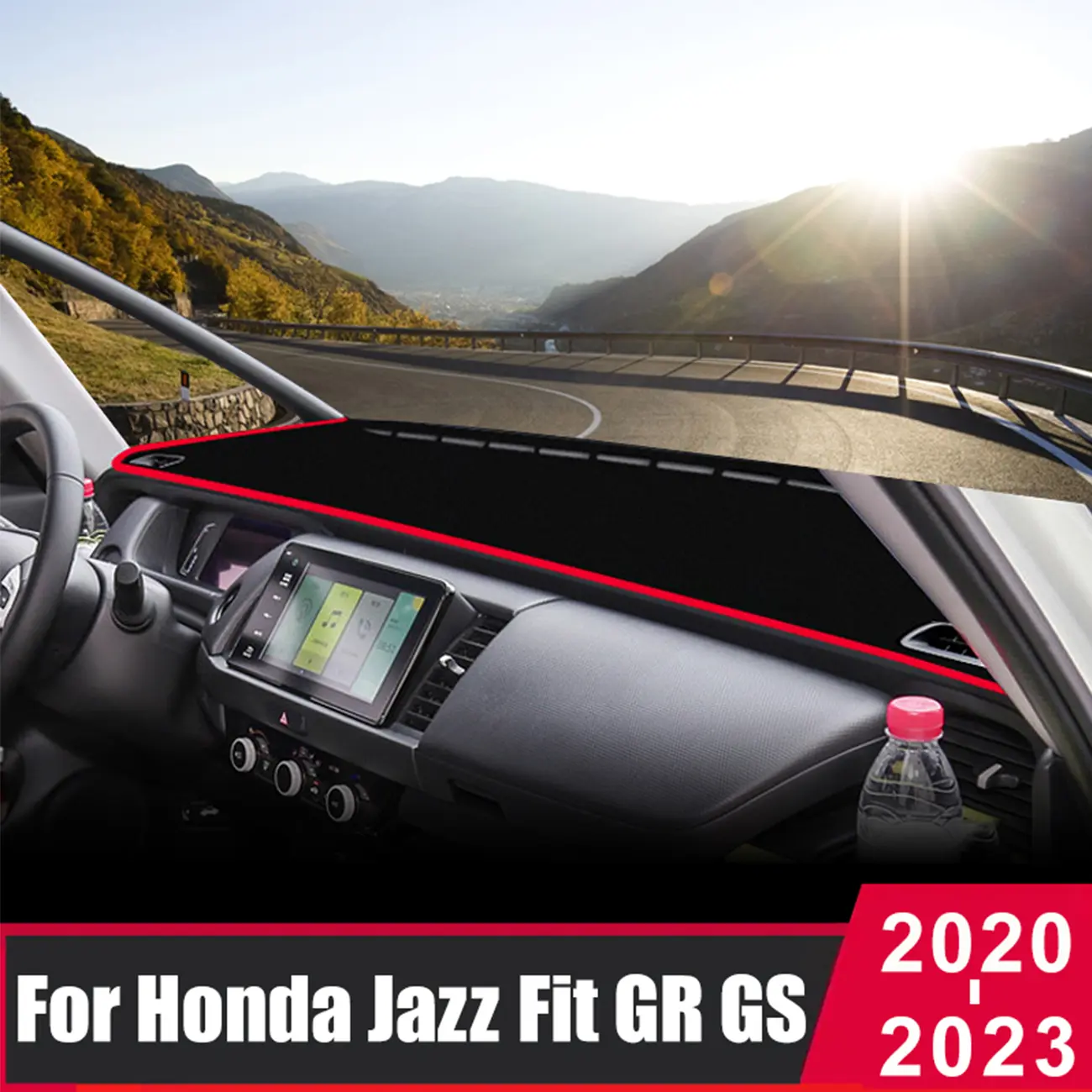 Dashboard Cover For Honda Fit Jazz GR GS 2020 2021 2022 2023 Car Instrument Panel Avoid Light Pad Sun Shade Anti-UV Carpets Non-Slip Mat