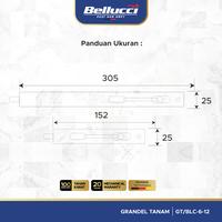 Gambar Bellucci Grendel Tanam Pintu Rumah 6" Inch & 12" Pengunci Model Flush Bolt Alluminium Alloy - Black dari ONASSIS BELLUCCI OFFICIAL Kota Tangerang 3 Tokopedia