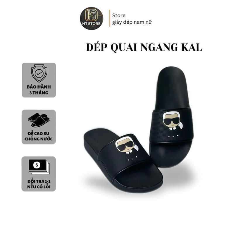 DÉP QUAI NGANG KAL Mẫu Mới Đế cao su đúc êm ái chống nước logo dập nổi size 38-43. dép nam dép boy phố dép hot dép lê