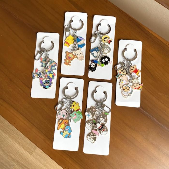 GANTUNGAN KUNCI KEYCHAIN KARAKTER ANYA PIKACHU TOTORO ONE PIECE SANRIO KHUSUS 1