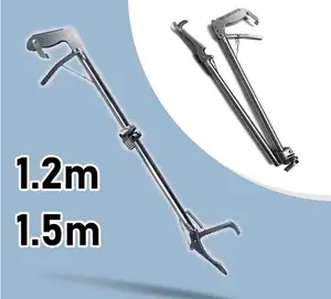 Alat Penjepit Sampah & Penangkap Ular Grab stick Silver Stainless Steel