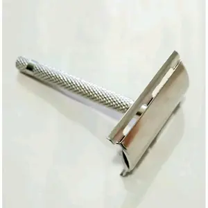 alat cukur stainless manual plus silet isi ulang Jenggot Kumis Steel