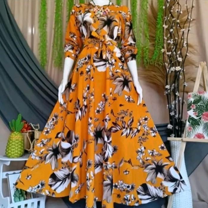 Gamis monalisa terbaru terlaris Bahanya adem Muslim Wanita Motif 0