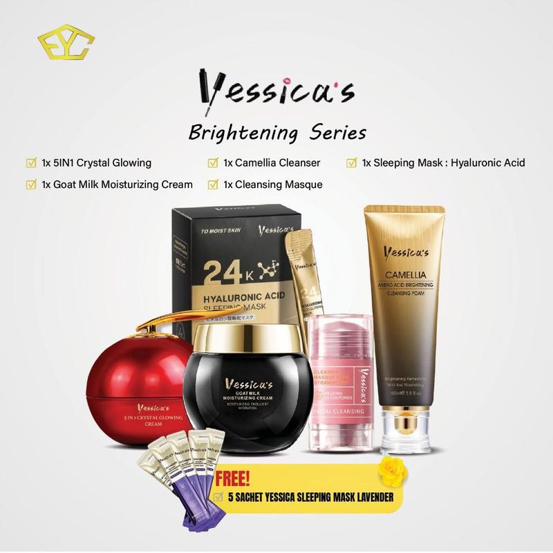 Yessica Paket Glow Series 6In1 Skincare Moiaturizer & Mask Perawatan Wajah 1