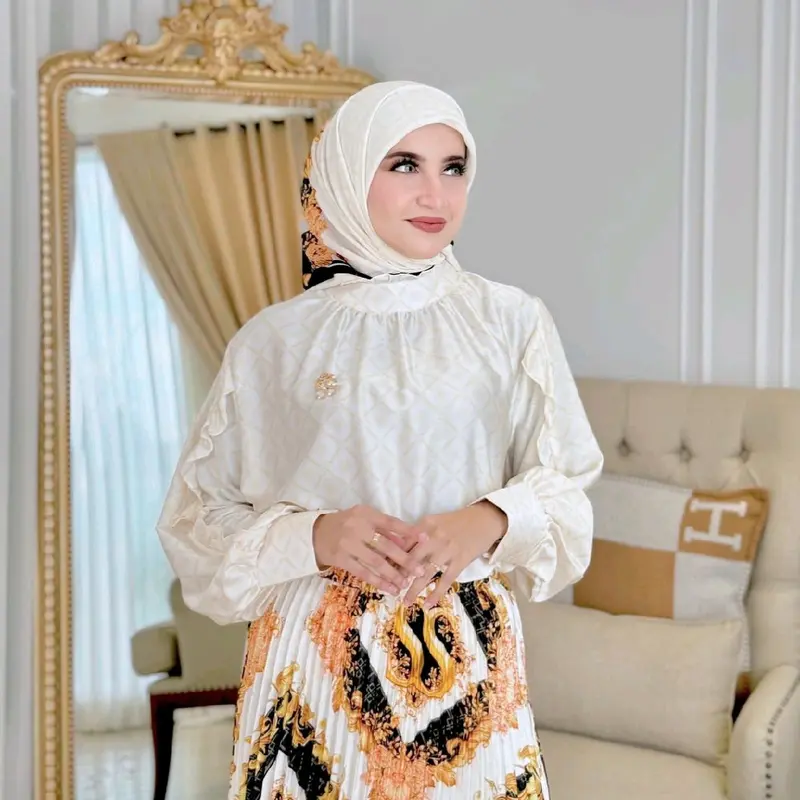 SETELAN ROK SET HIJAB ROK BATIK SS SHELLASAUKIA 1