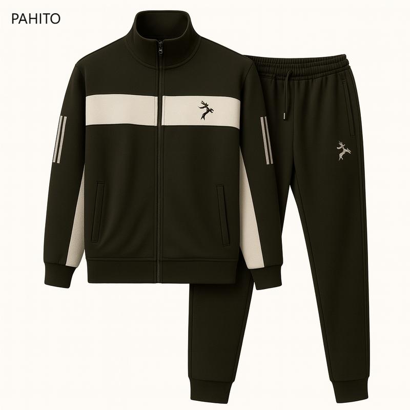  Set đồ bộ thu đông nam PAHITO thêu hoạ tiết chất nỉ poly dày dặn có túi khoá MENSWEAR  DB7 