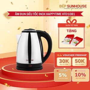 Ấm đun siêu tốc inox 1,8L HAPPYTIME 1081 công suất 1500W