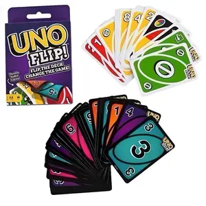 UNO FLIP /UNO Card Game (Merah)/Permainan Kartu Keluarga Mainan Kartu Flip Playing Card Games Mainan Anak Fun Game