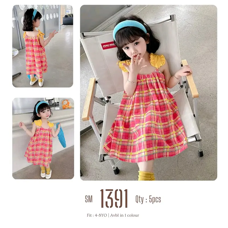 Semi Dress import Anak Perempuan umur 2-8 Tahun 3