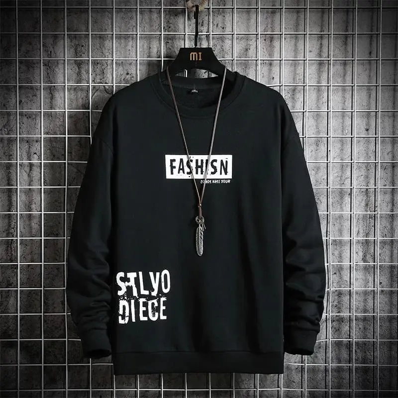 Baju Crewneck sweater Fandy baju pria  kaus pria Motif Sablon