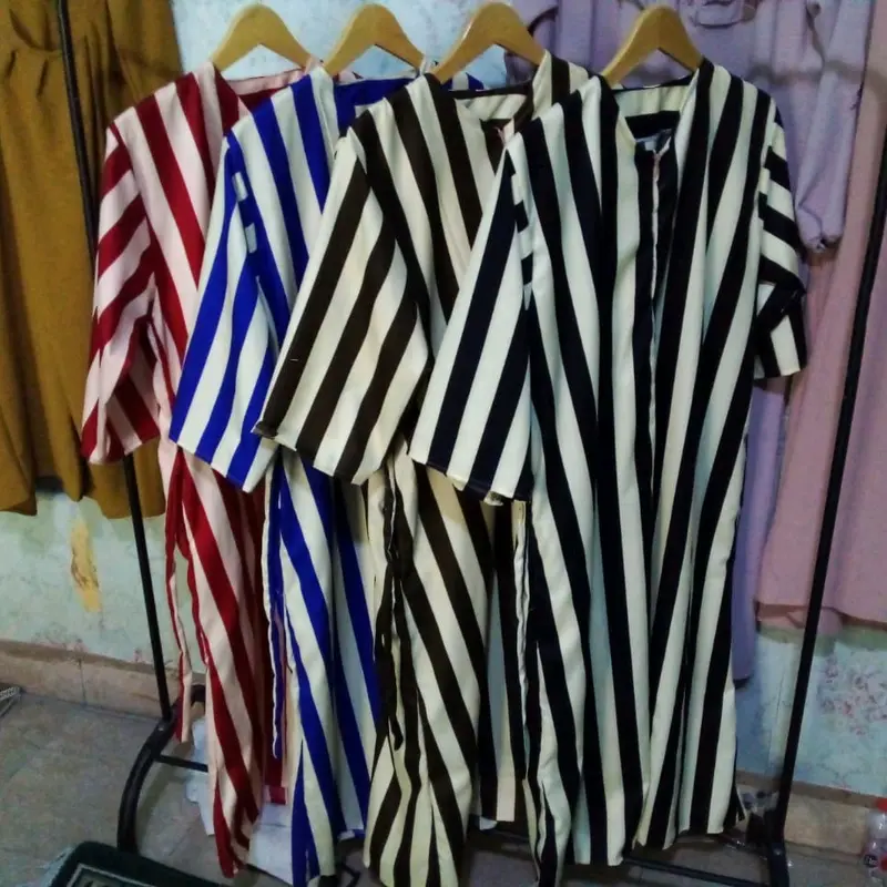 PAKET Daster salur jumbo lengan 3/4 100 rb 3 pcs Daster busui bahan adem Bumil 1